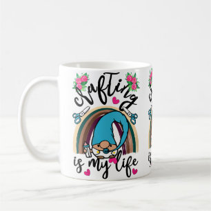 Kvinnors Hantverk Är Min Liv Hantverkare Quilting Kaffemugg