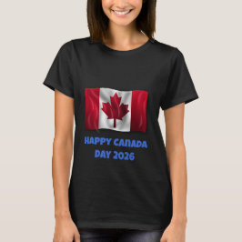 Kvinnors Happy Canada Day T-shirt