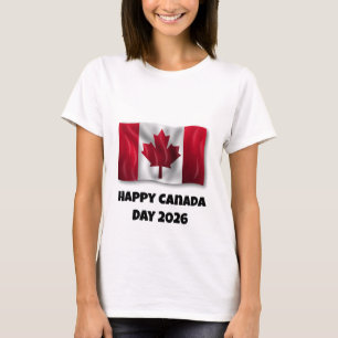 Kvinnors Happy Canada Day t-shirt