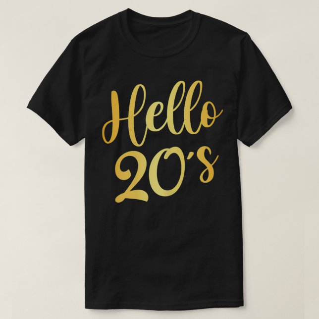 Kvinnors Hej 20-årsjubileum 20:e födelsedagspresen T Shirt (Design framsida)