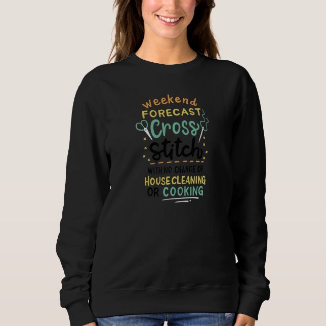 Kvinnors Helgprognos Korsstygn   T Shirt (Framsida)