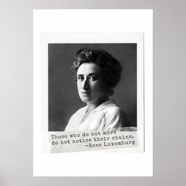 Kvinnors historia: Rosa Luxemburgs citat om frihet Poster (Framsidan)