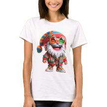 Kvinnors Ho-Ho-Hippie Santa Helgdag T-shirt