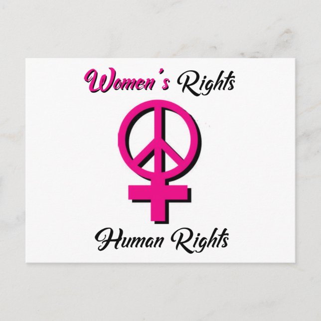Kvinnors Höger är Human Högers Postcard Vykort (Framsida)