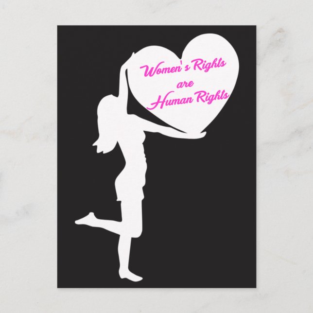 Kvinnors Höger är Human Högers Postcard Vykort (Framsida)