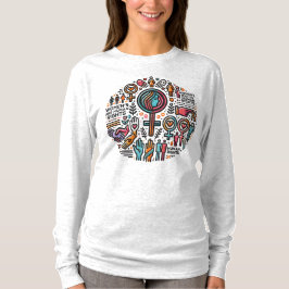 Kvinnors Höger är Långärmaden för mänskliga Höger T Shirt