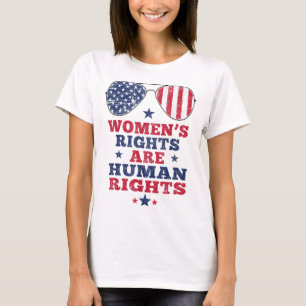 Kvinnors Höger är mänskliga Höger Amerikanska Flag T Shirt