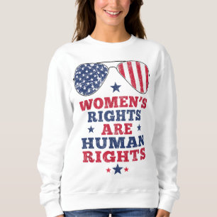 Kvinnors Höger är mänskliga Höger Amerikanska Flag T Shirt