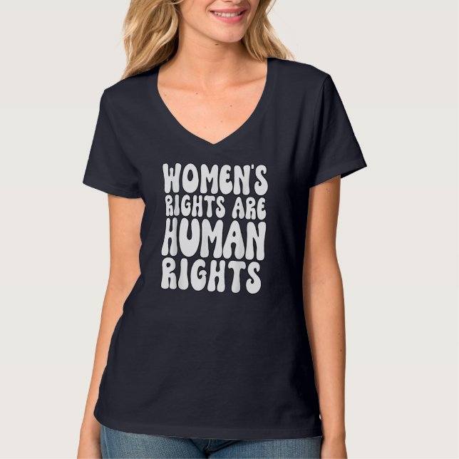 Kvinnors Höger är mänskliga Höger Kvinnors proffs T Shirt (Framsida)