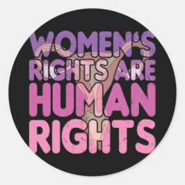 Kvinnors Höger är mänskliga Höger Runt Klistermärke