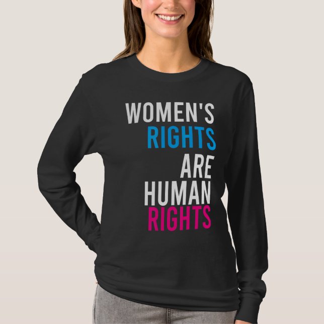 Kvinnors Höger är mänskliga Höger T Shirt (Framsida)