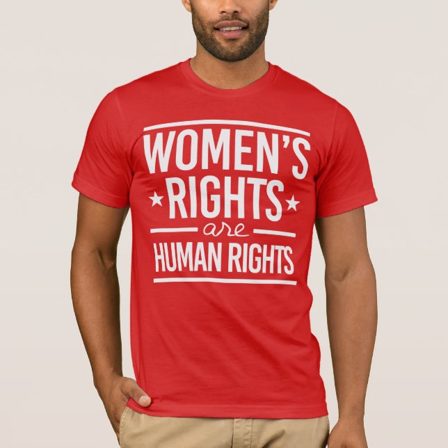 Kvinnors Höger är mänskliga Höger T Shirt (Framsida)