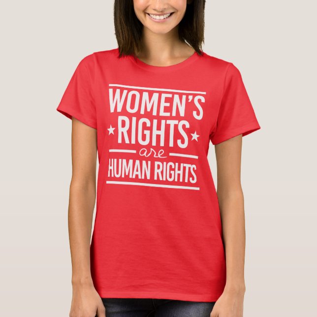 Kvinnors Höger är mänskliga Höger T Shirt (Framsida)