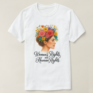 Kvinnors Höger är ökat medinflytande för Blommigte T Shirt