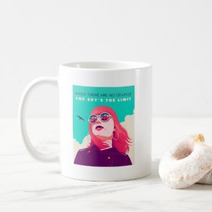Kvinnors Höger himlar gränsvärde för illustratio Kaffemugg