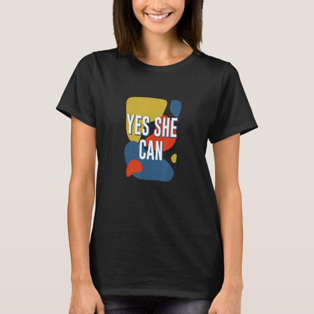Kvinnors Höger i kvinnlig motivation T Shirt (Framsida)