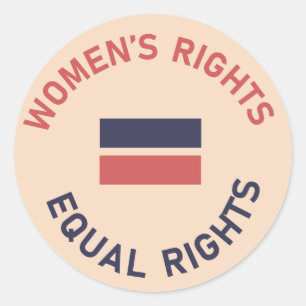Kvinnors Höger - lika Höger Sticker Runt Klistermärke