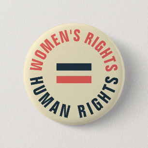 Kvinnors Höger Lika mänskliga Höger Feminist Knapp