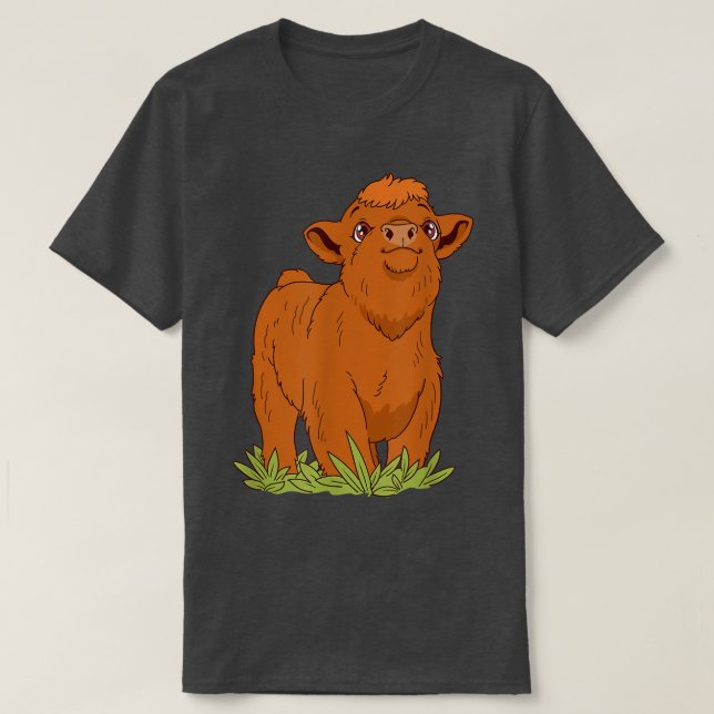 Kvinnors högland Kow Farmers Longhorn Cattle T Shirt (Design framsida)