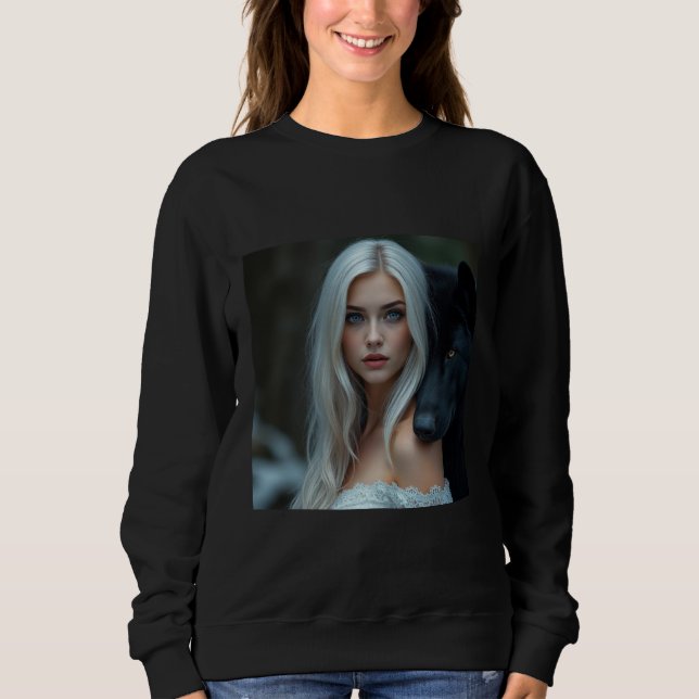 Kvinnors hoodie och sweatshirt  t shirt (Framsida)