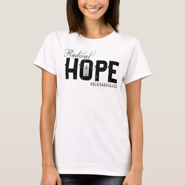 Kvinnors HOPE Flowing T Tee Shirt (Framsida)