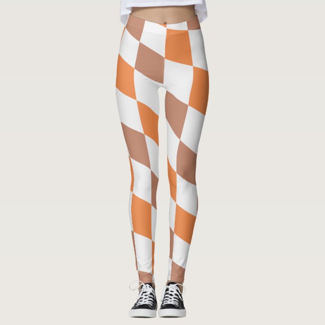Kvinnors höstmode Rutiga Leggings (Framsida)