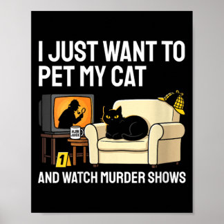 Kvinnors husdjur Katt och ser mordshower Rollig ka Poster