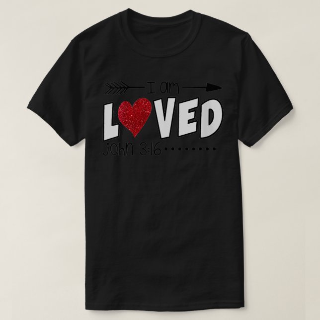 Kvinnors IAm Den älskade Älskare Top Valentine's D T Shirt (Design framsida)