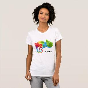 Kvinnors I'm Unique Chameleon T-Shirt - Vibrant