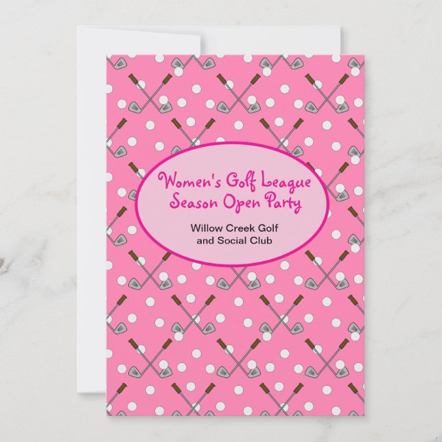Kvinnors inbjudan till Golf Season Open Party (Framsida)