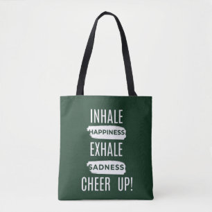 KVINNORS INHALERA OCH EXHALERA UPPMUNTRAN TOTEBAG TYGKASSE