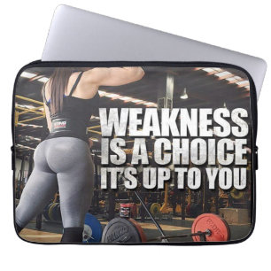 Kvinnors inlevelseinspiration - svaghet är ett val laptop sleeve