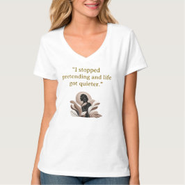 Kvinnors Inspirations-T-Shirt för Självkärlek T Shirt
