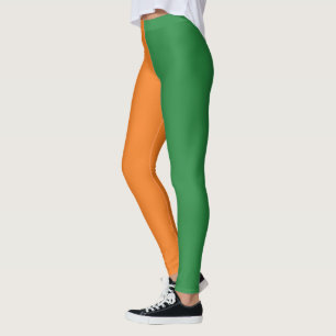 Kvinnors irländska Flagga Färg Leggings, Hip Irish Leggings