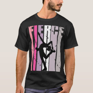 Kvinnors isbildande Rosa Fågelburgskolonn T Shirt