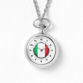 Kvinnors Italien Flagga Wraparound Silver Watch Armbandsur