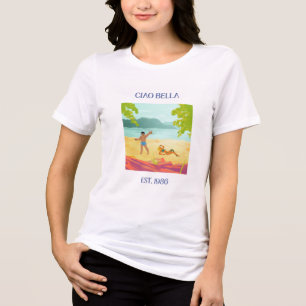 Kvinnors italienska Dolce Vita Ciao Bella Lyx T Shirt