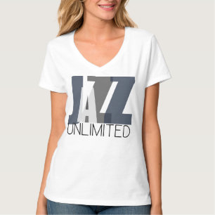 Kvinnors Jazz Unlimited Basic V-ringning T Shirt