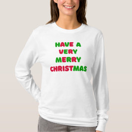 Kvinnors jul långärmad t-shirt