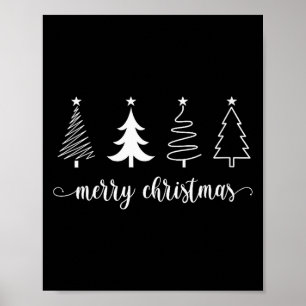 Kvinnors julgran Glädjande julgranar Söt Kvinnlig Poster