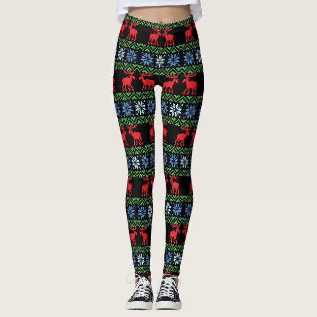 Kvinnors julleggings leggings (Framsida)