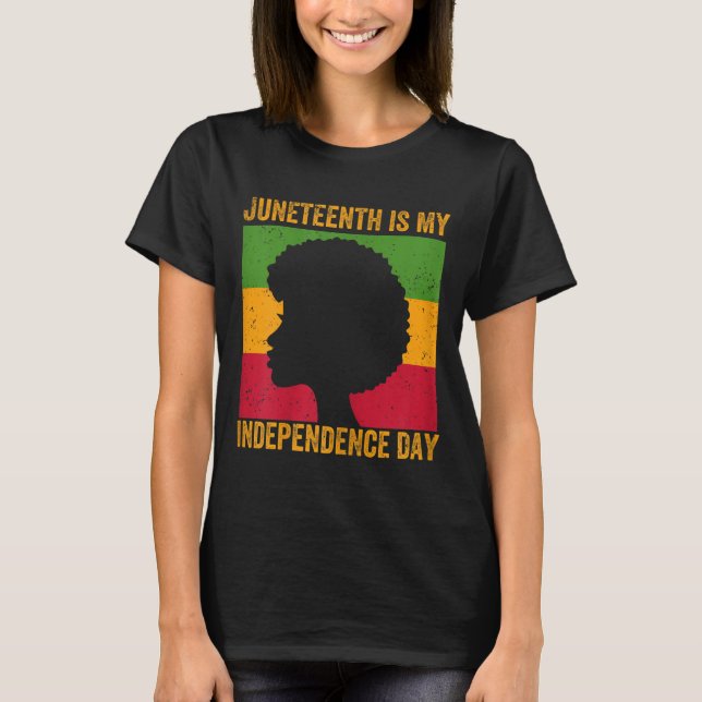 Kvinnors juneteenth är självständighetsdagen - 19  t shirt (Framsida)