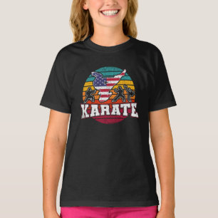 Kvinnors Karat - Flickor Martial Arts USA flagga T Shirt