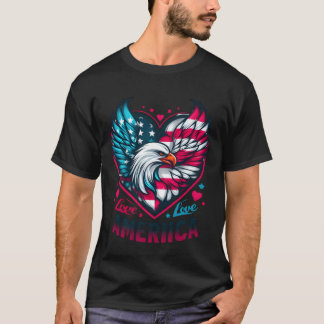 Kvinnors kärlek Amerika pojke T Shirt
