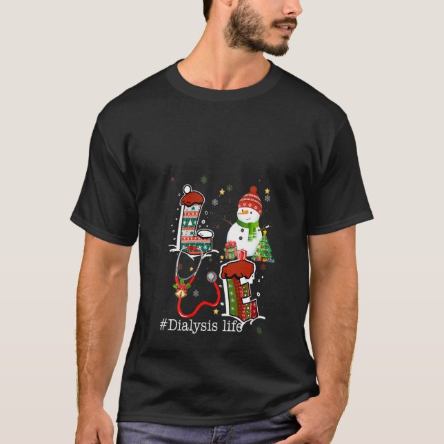 Kvinnors Kärlek-dialys Livstid Snögubbe jul för nu T Shirt (Framsida)