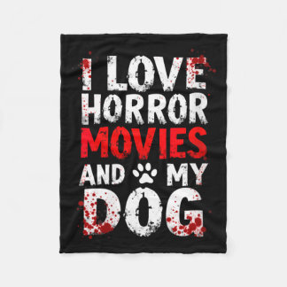 Kvinnors kärlek Skräckfilmer Hund Halloween V-ring Fleecefilt