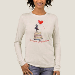 Kvinnors kärlek till böcker Långärmad T-shirt