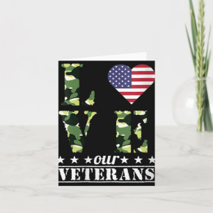 Kvinnors kärlek till våra veteraner Glad Veteranen Kort