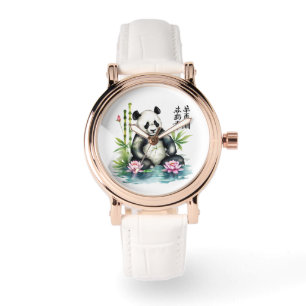 Kvinnors kinesiska Panda Wristwatch Armbandsur