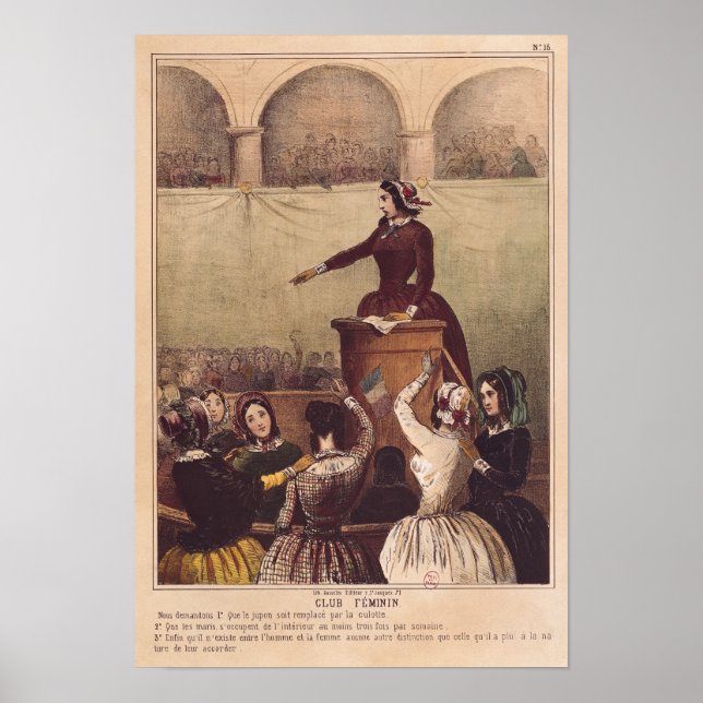 Kvinnors Klubb, 1848 Poster (Framsidan)